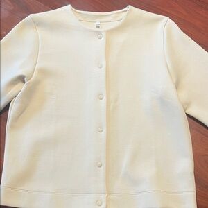Muji Cream Button-Up Cardigan